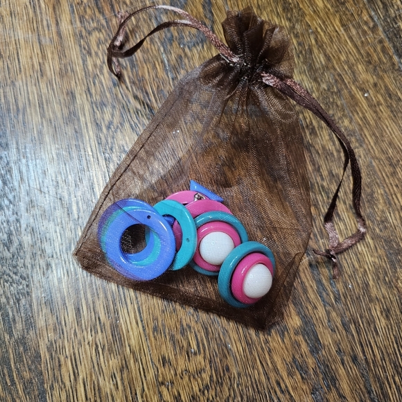 Vintage retro interchangeable earrings - Picture 2 of 3